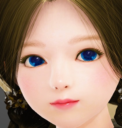 ふわふわシャイ目の修正と化粧変更