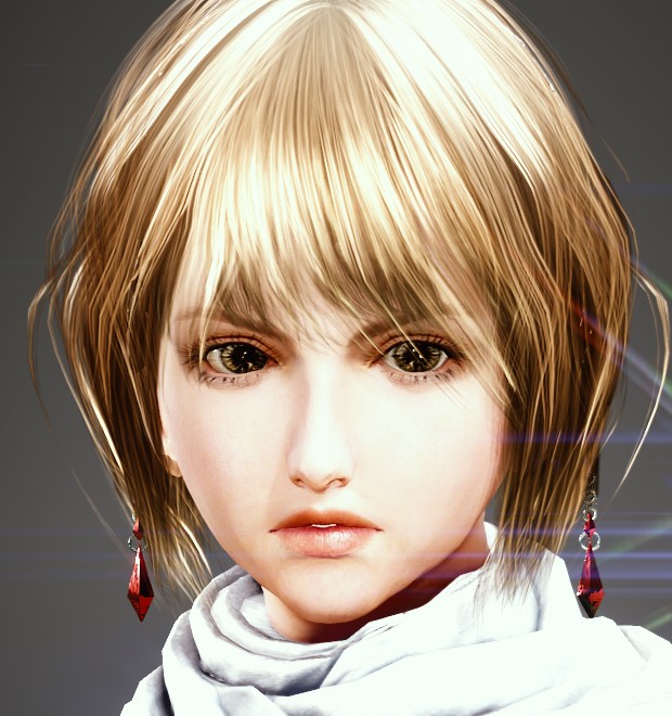 黒い砂漠はこんな髪型もキャラクリで作れちゃうんです