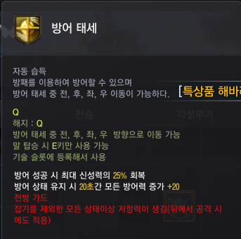 발키리 방어 태세