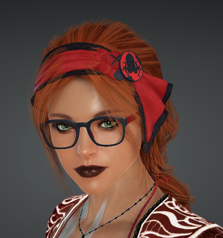 Sintee (with red hair and tan skin)