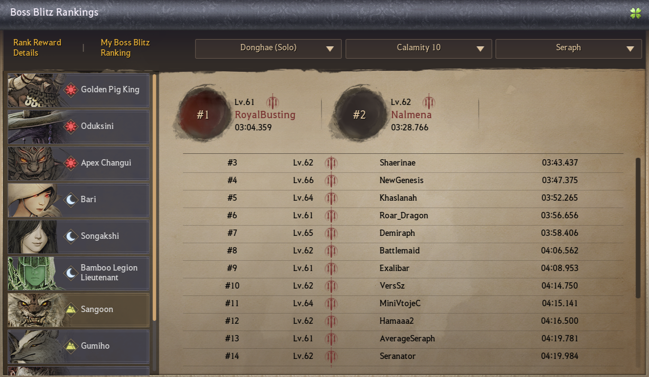 [Game Play] [EU][Seraph Content] Sangoon C10 - 03:04 | Black Desert NA/EU