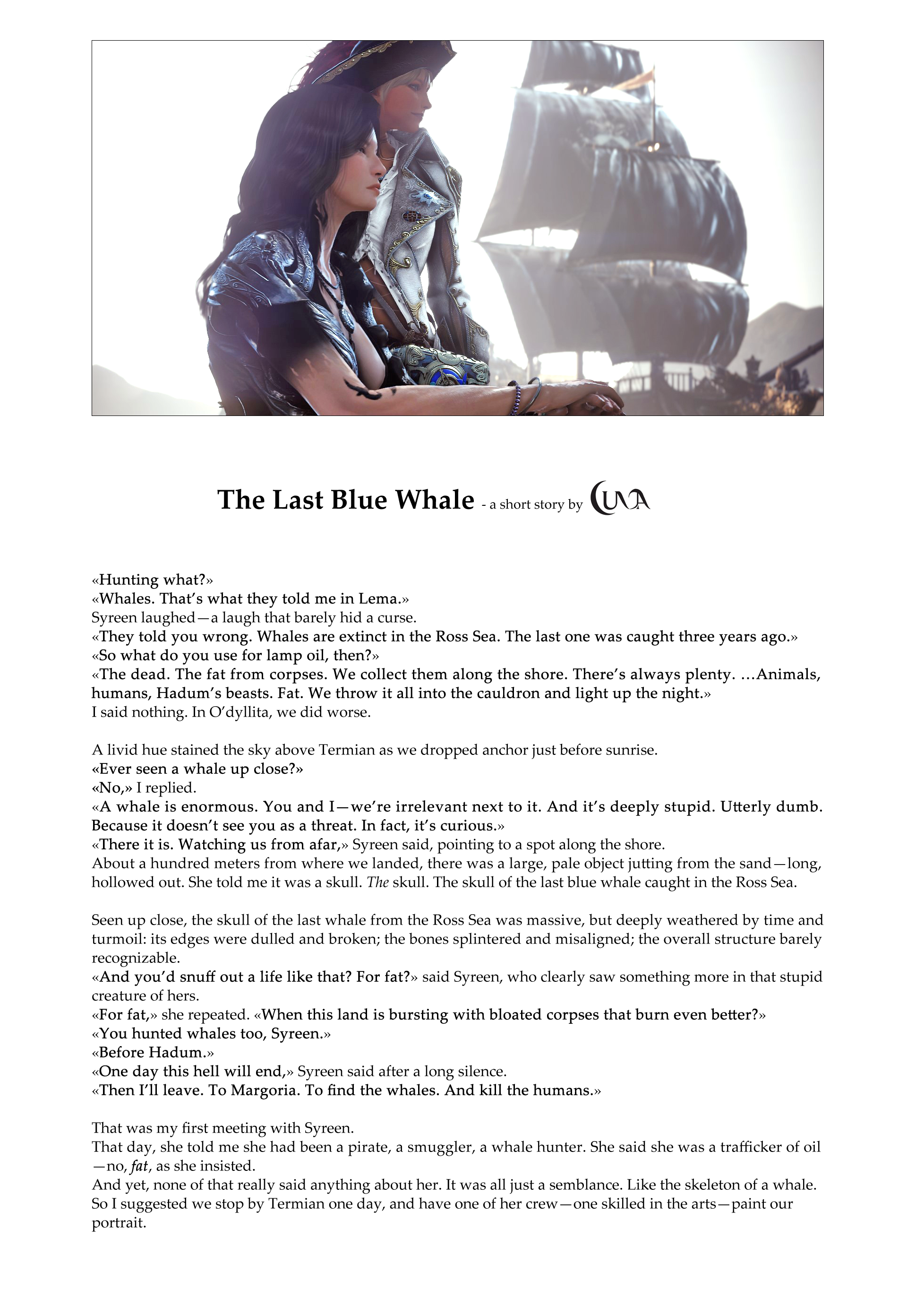 [Fan Art] The Last Blue Whale (a short story) | Black Desert NA/EU