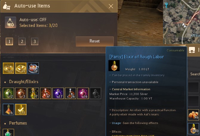 [Feedback] ADD [Party] Elixir of Rough Labor to fairy (auto-consume ...