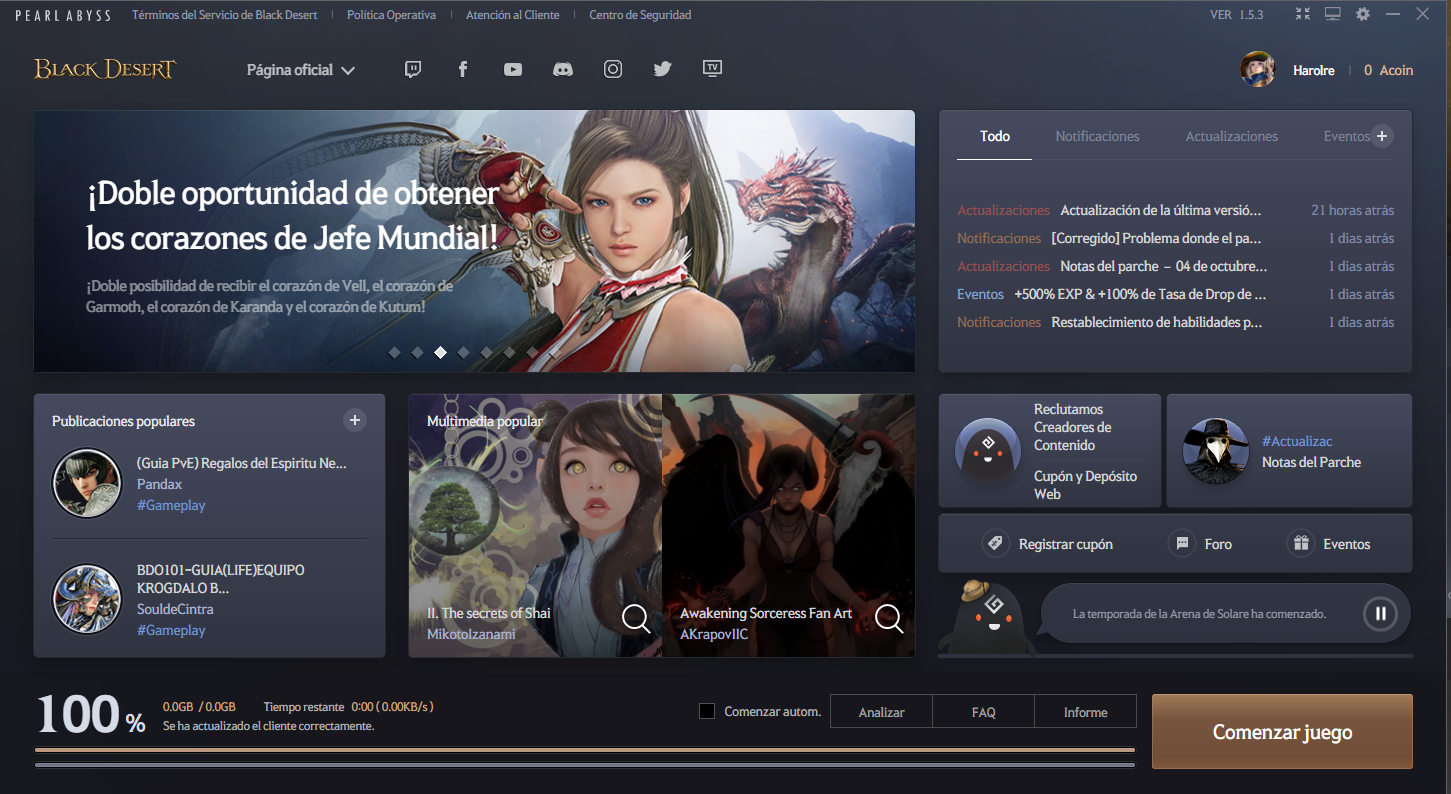 [Informes de errores] Problema Launcher Black Desert NA/EU