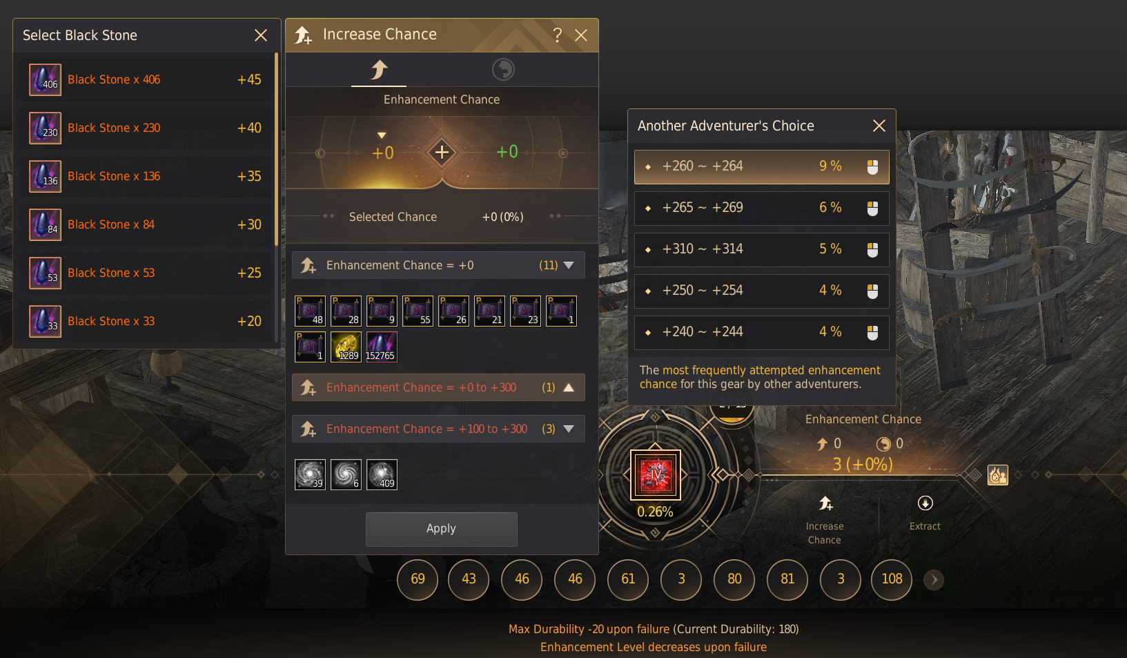 [Feedback] Enhancement UI: 1. Toggle Another Adventurer's Choice off. 2 ...