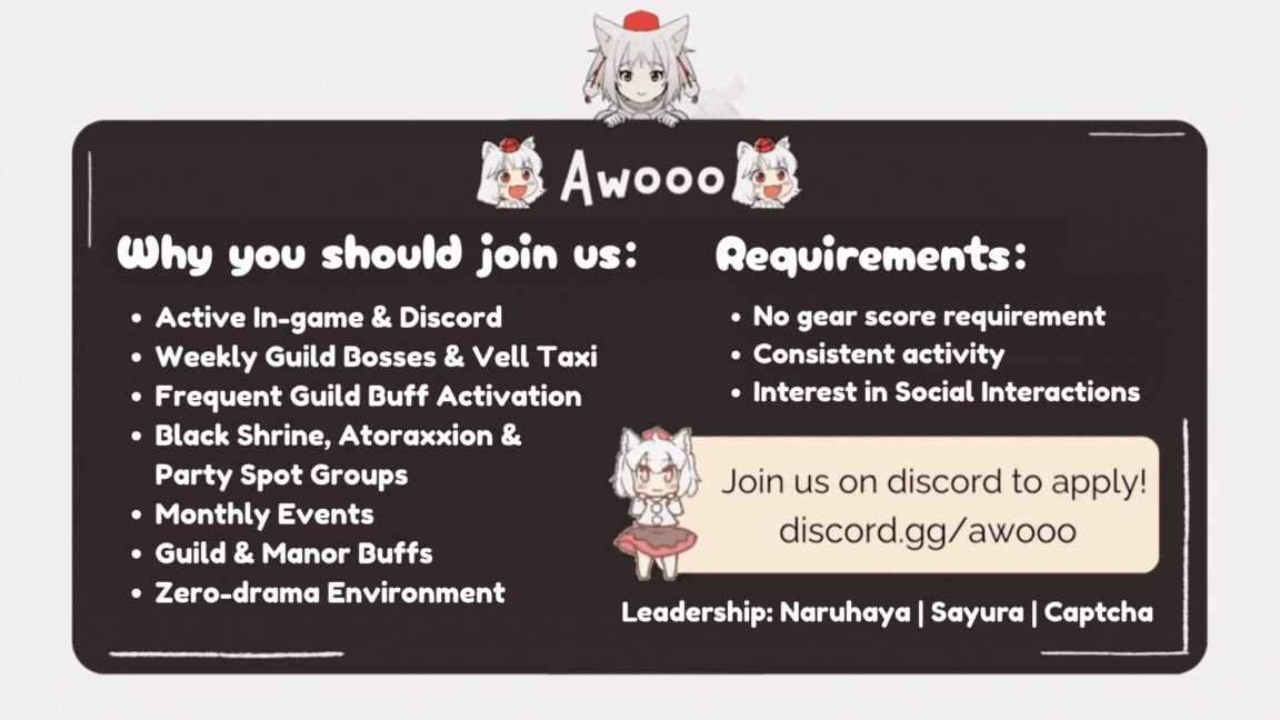 [Guild & Friends] [EU] [Progression Guild] Awooo | Extra Large PvX ...