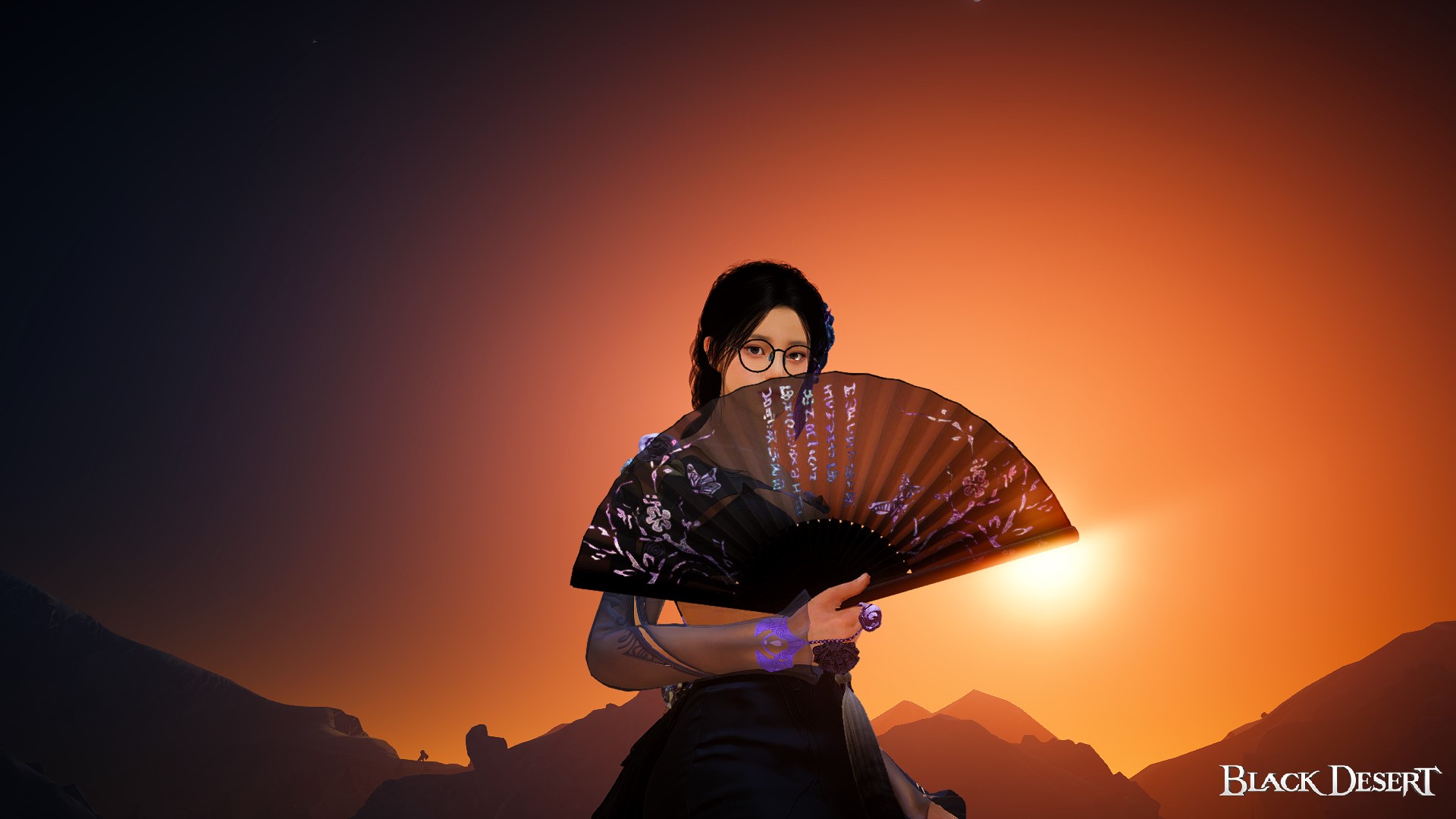 Black Desert Bloom Spaghetti Top