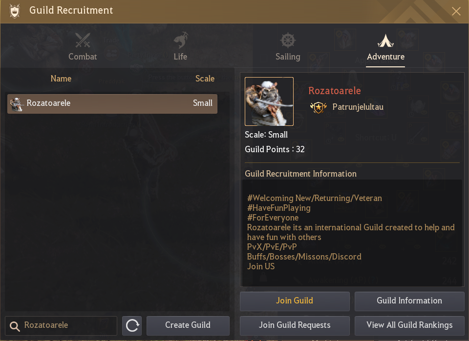 [Guild & Friends] [EU] [Progression Guild] Rozatoarele | Black Desert NA/EU