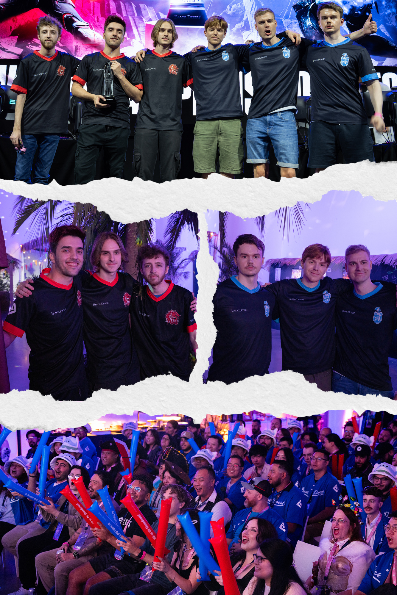 The crowd cheering during the NA versus EU Showdown Championship Match
