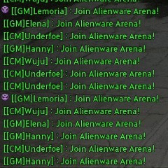 Alienware in-game cheer event example