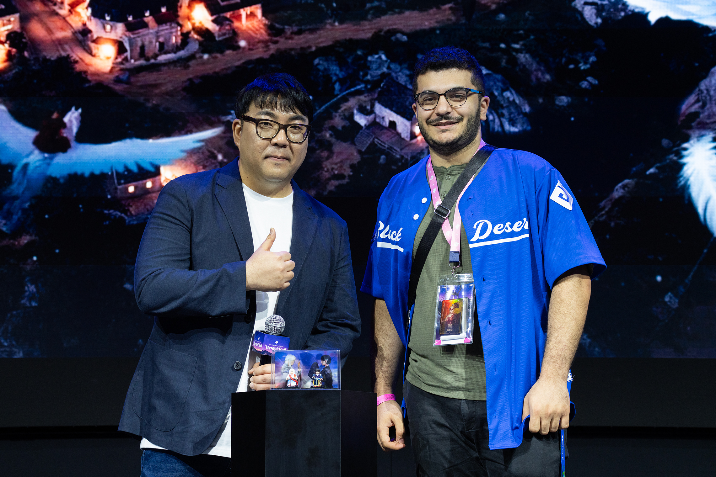 Fawzi receiving a piece of Black Desert history