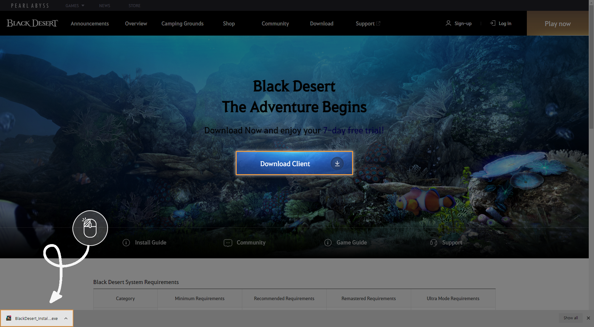 Black Desert Online system requirements