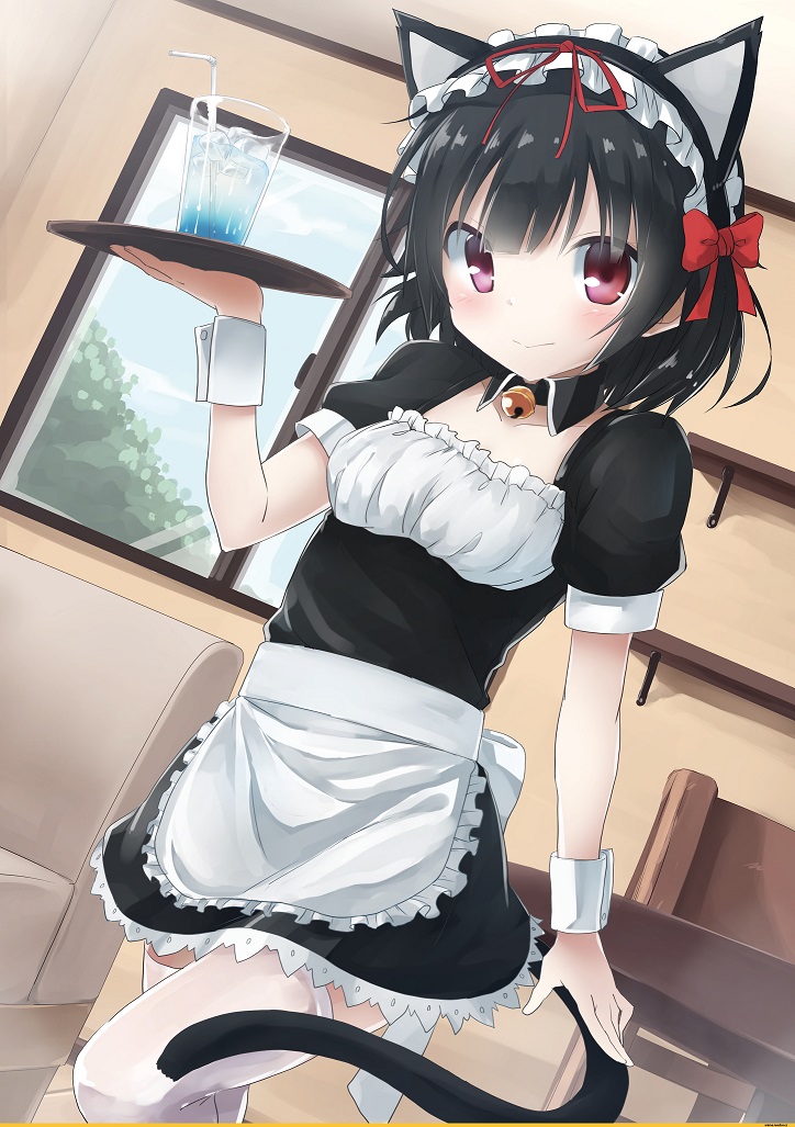Maid short hair cute shower