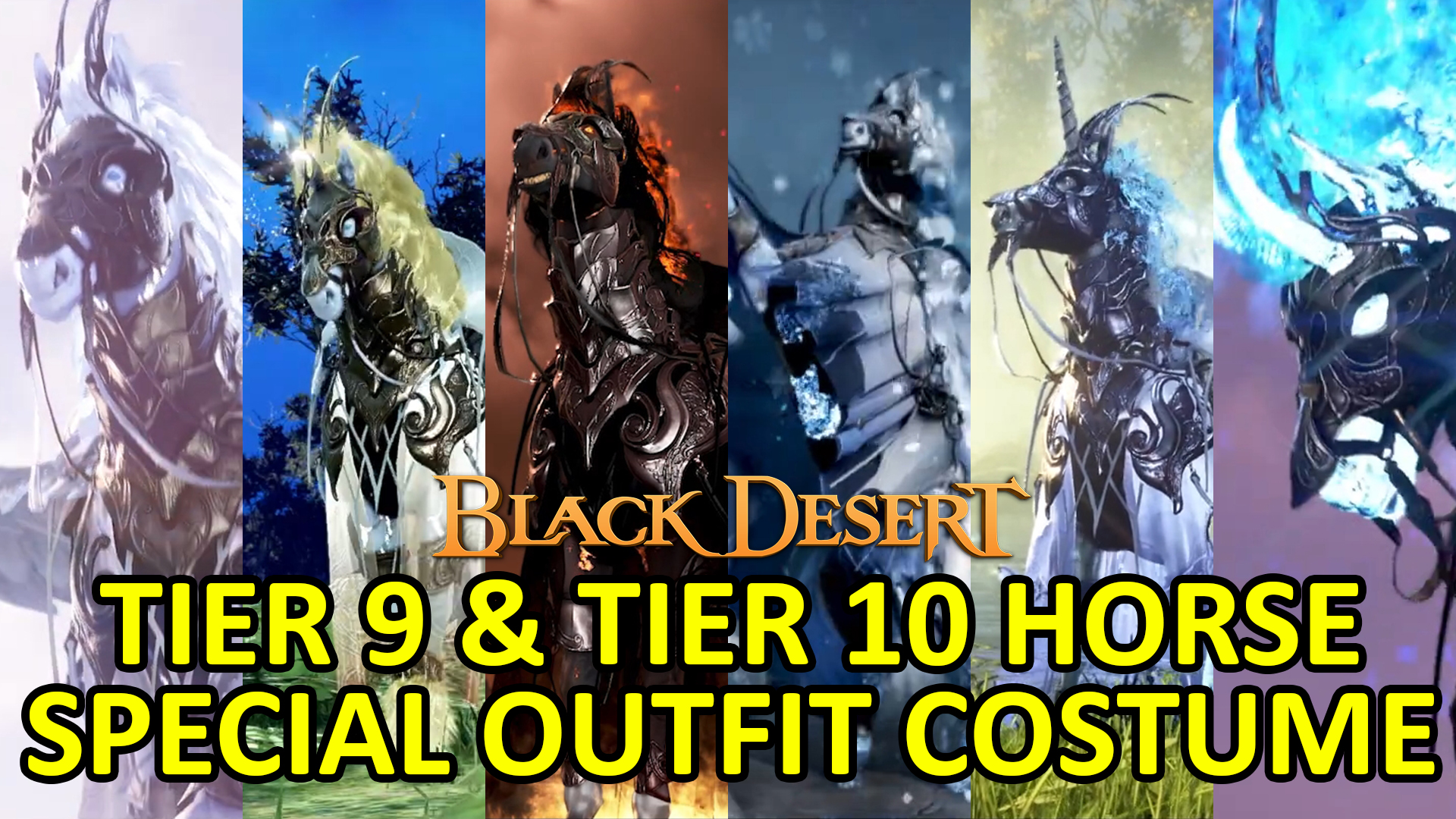 [Game Play] T9 & T10 Horse Special Outfit Preview Costume (Black Desert