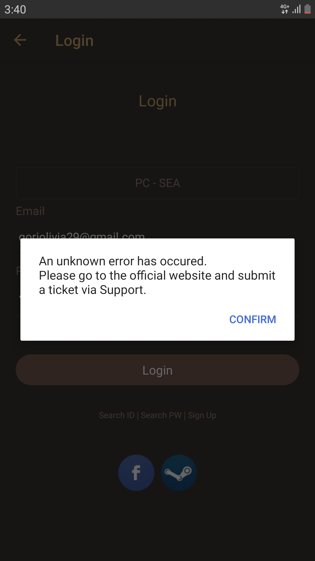  Feedback Cant Login At Bdo Black Desert Southeast Asia