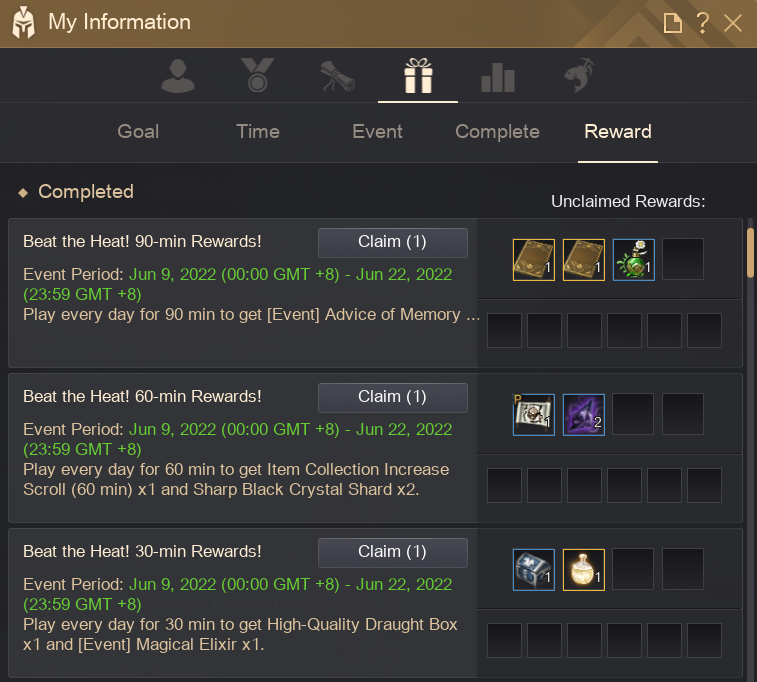 [Events] Beat the Heat With Playtime Challenges | Black Desert Asia (TH ...