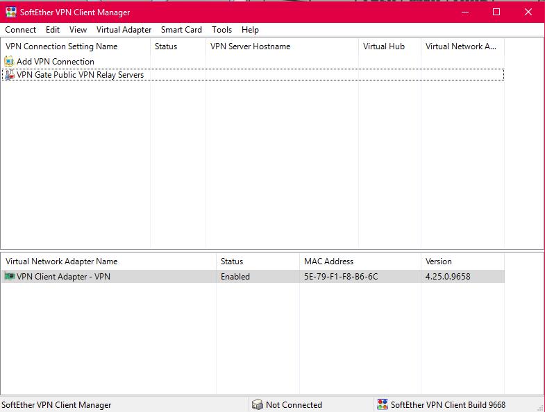 how to ade a vpn to softether vpn client manager