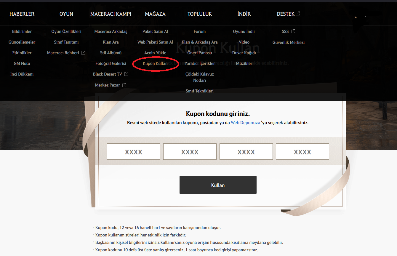 Ipuclari Teknik Etkinlik Dunya Fetih Savasi Ve Hediye Kodlar Black Desert Turkiye Mena