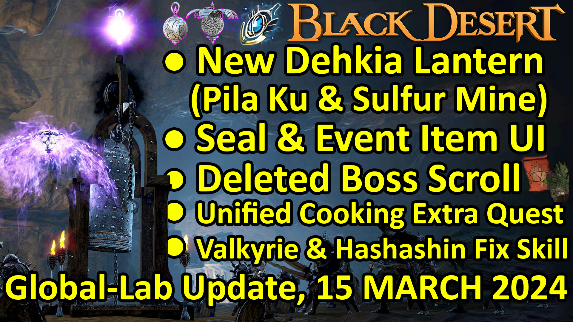 [Game Play] Dehkia Pila Ku & Sulfur, Seal & Event Item UI, Deleted Boss