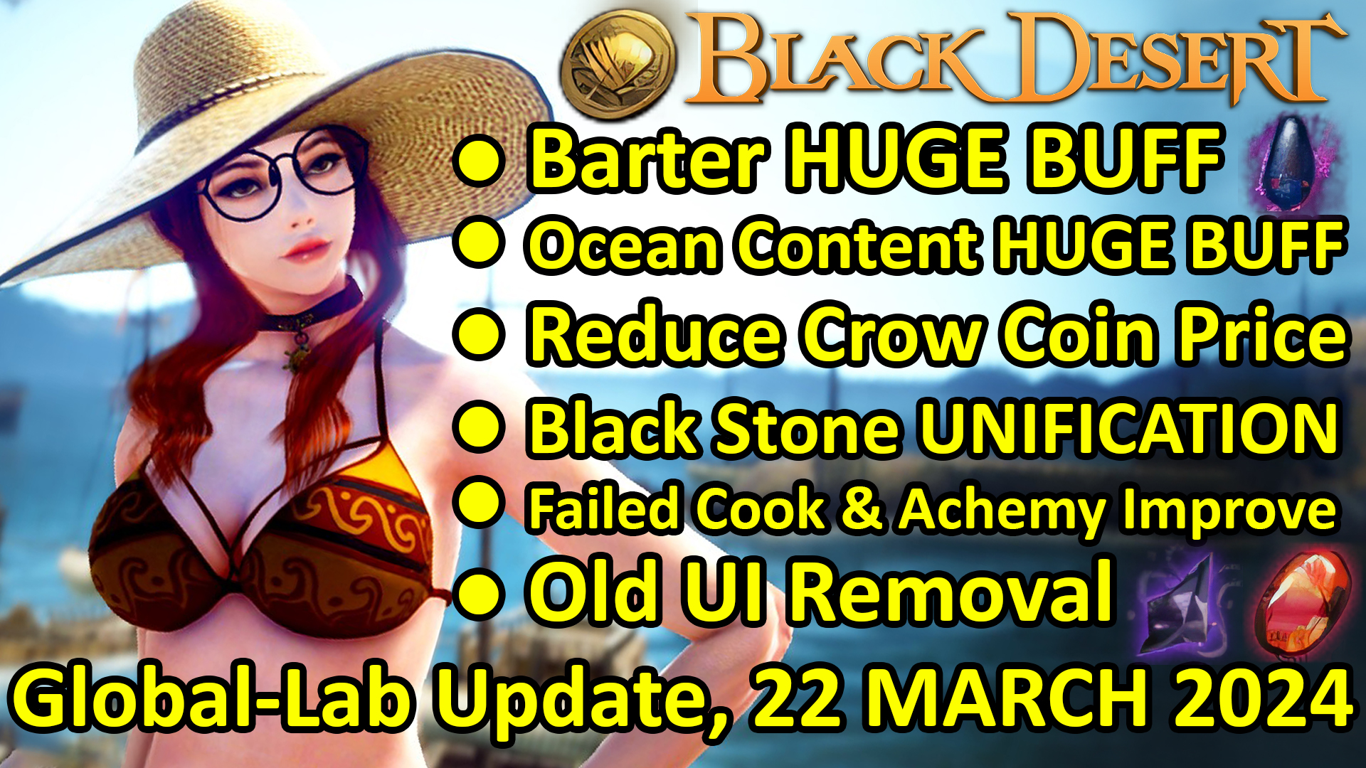 [Game Play] HUGE BUFF Barter & Ocean Content, Black Stone