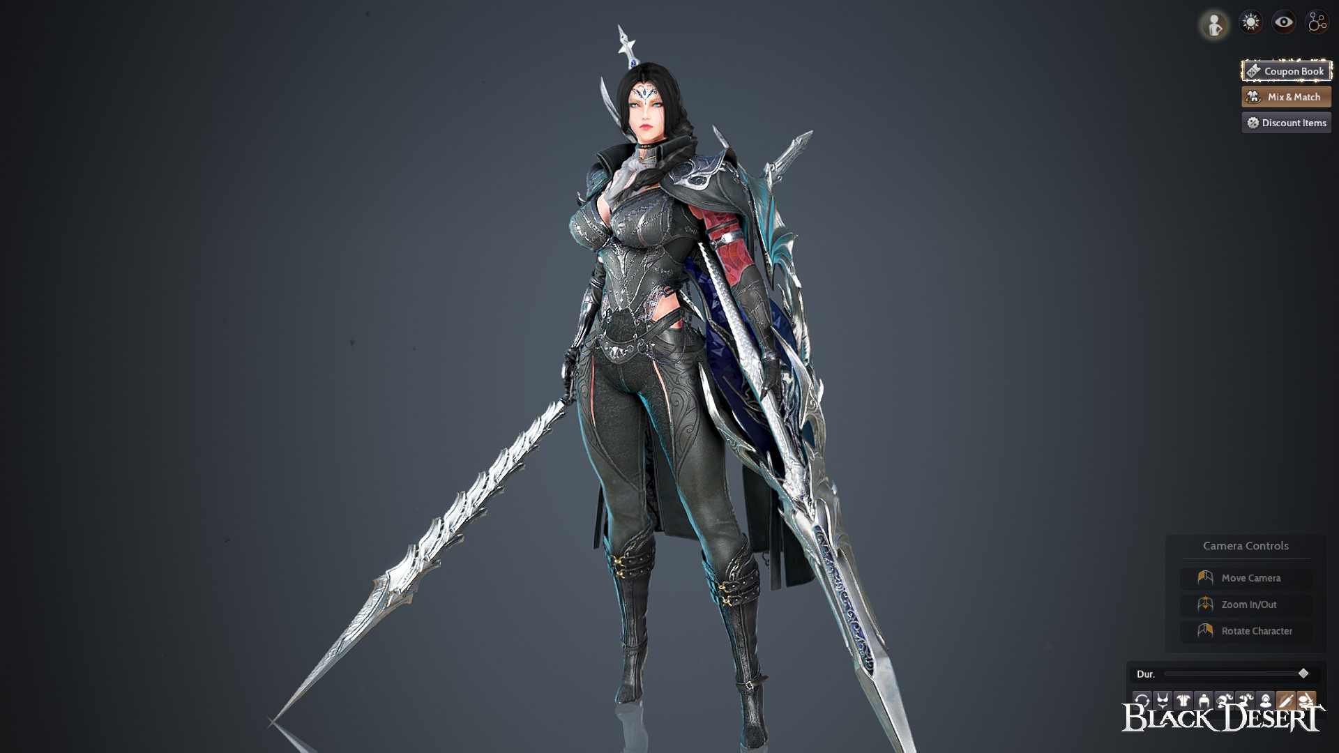 [Screenshots & Clips] [OOTD] Striker Dark Rakshasa Knight | Black ...