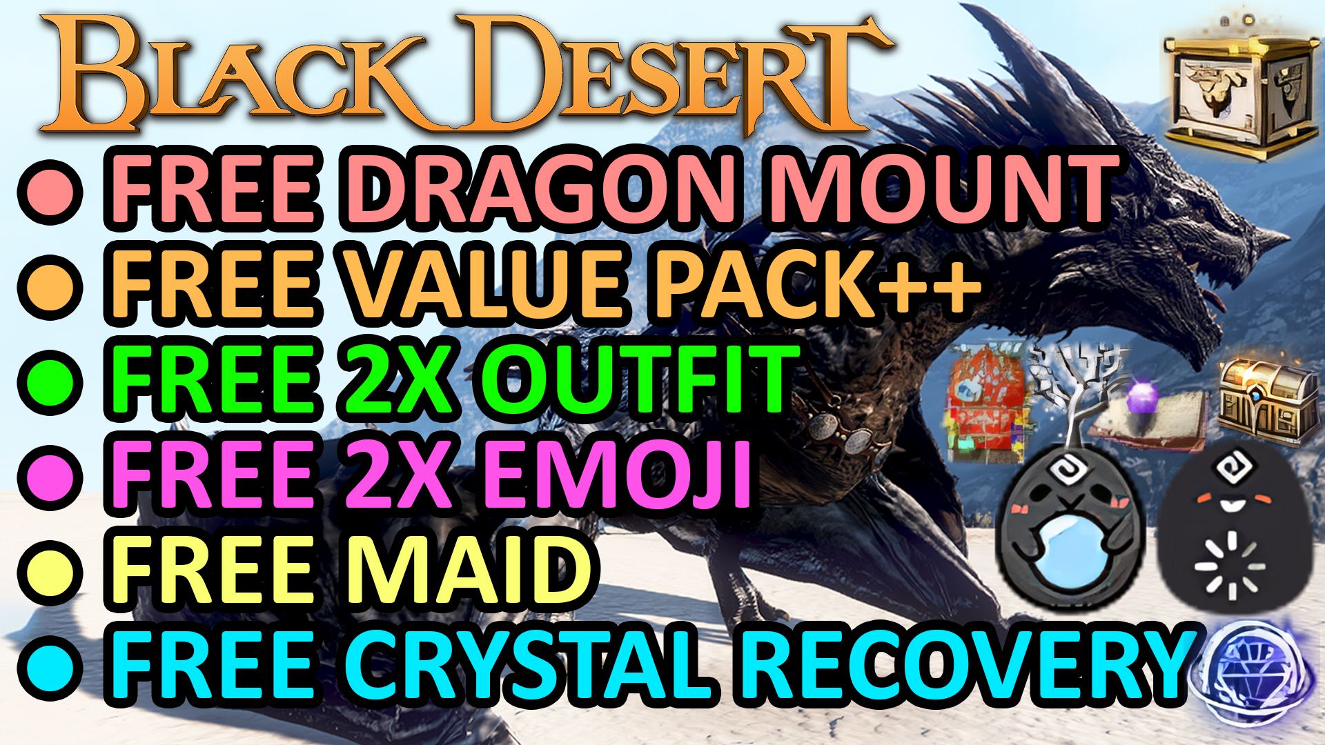 [Game Play] FREE DRAGON MOUNT IS BACK, FREE 2x OUTFIT & EMOJI, VALUE ...