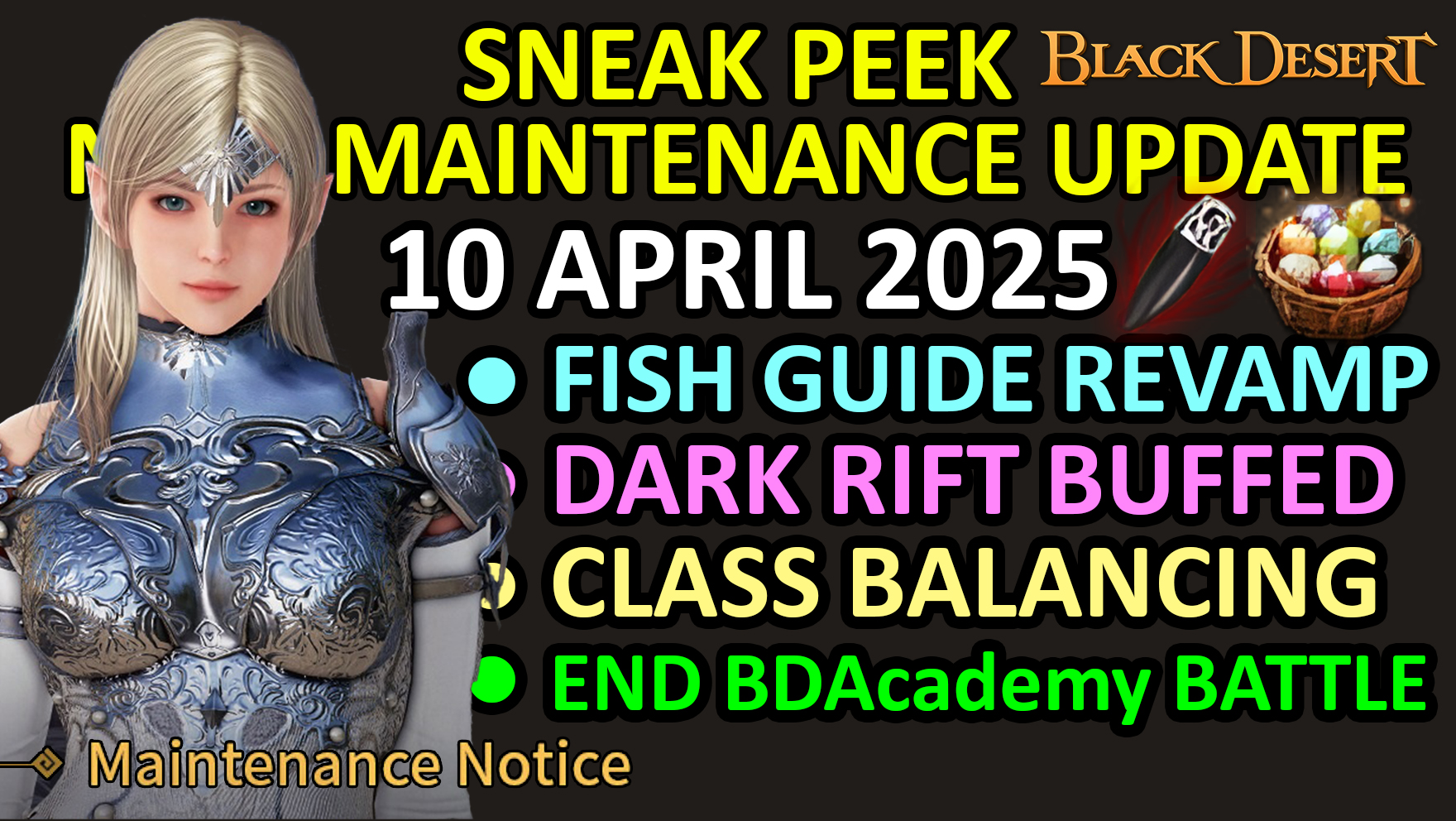 [Game Play] DARK RIFT BUFFED, FISH GUIDE REVAMPED, CLASS BALANCING, END ...